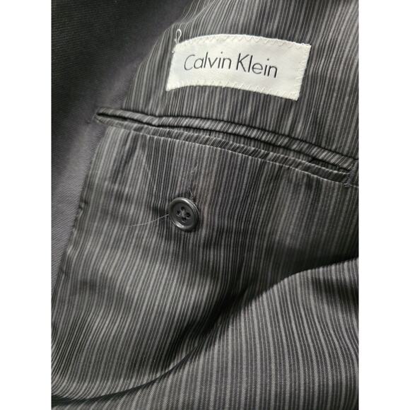 Calvin Klein Velvet Blazer, Men's Sport Coat Size 42R, Dark Gray MSRP $399 - Picture 3 of 10